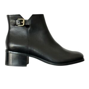 Cole Haan Haidyn Block Heel Buttery Leather Ankle Booties in Black Size 7